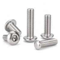 Sekrup Mesin Kepala Bulat Hex Drive Socket Allen M6 Baja Tahan Karat 304 316 Metrik ISO7380