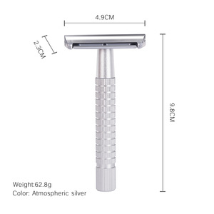 Welink High Quality New Black Silver Rose Gold Single Blade Manual <strong>Double</strong> <strong>Edge</strong> Metal Safety Shaving <strong>Razor</strong> for Women and Men - Product Image 3