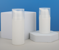 Flacon pompe airless 50 ml en PET à 30 filetages pour mousse et lotion, personnalisable avec logo, pour nettoyant visage, emballage cosmétique rechargeable