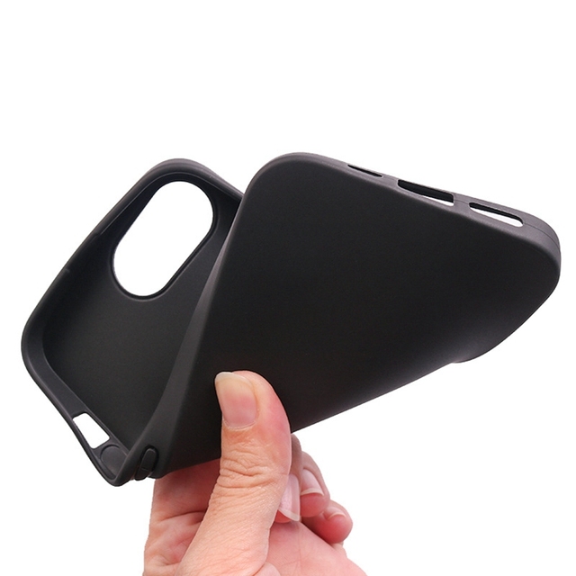 Cheap Flexible Matte Black TPU Phone Case for iphone 16e 16pro Max 16plus Soft Thin Silicone Rubber Cover for iphone 15 14 13 12
