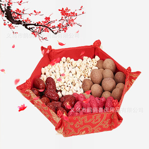 Plato de frutas rojo Xijiale de 24 cm, caja de dulces para decoración de banquetes de boda - Product Image 1