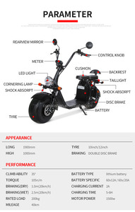 Nhà máy trực tiếp 60V 1500W xe điện mới ví dụ Rider với 60v12ah EEC phê duyệt - Product Image 3