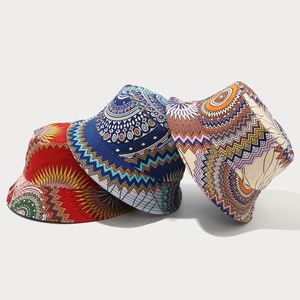 2025 New Fashion Graffiti Bucket <b>Hat</b> Girls Hand Painting Outdoor Paisley Flora Printing Bucket <b>Hat</b> - Product Image 5