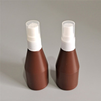 Bouteille pulvérisateur conique semi-couverte de 60 ml, bouteille en plastique PE pour nettoyant, pulvérisation latérale, bouteille en plastique à pression pour distribution