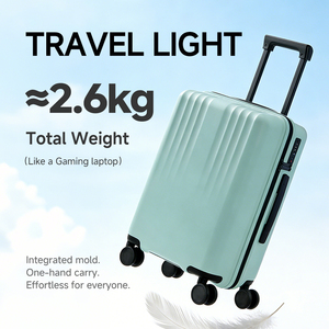 Valise légère en PP, 20 pouces, coque rigide, grande capacité, bagage à main, valise de <span class=keywords><strong>cabine</strong></span> simple pour voyages d'affaires - Product Image 1