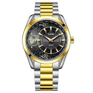 Custom Men's Business Fashion Quartz Watch Leather Band Glass Dial Waterproof Sports <b>Calendar</b> Dial Leisure Mechanical watches - Product Image 1