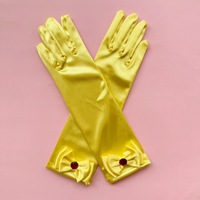 Gants pour enfants, accessoires de robe de princesse, gants à nœud en satin pour spectacle, gants de danse pour fille des neiges et du froid