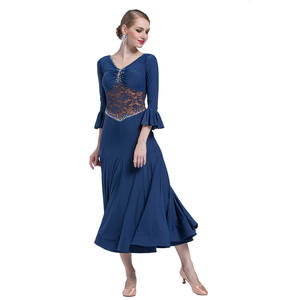 M-1750 גברת של בפועל סלוניים שמלת סטנדרטי למבוגרים ביצוע אימון מודרני ואלס ריקוד לטיני ריקוד ארוך שמלת למכירה - Product Image 6