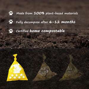 Bolsas Biodegradables Personalizadas de Fábrica para Desechos de Perros, Hechas de PLA/PBAT y Almidón de Maíz, con Asa Tipo Chaleco, Impresión Flexográfica para Sobres Rojos - Product Image 3