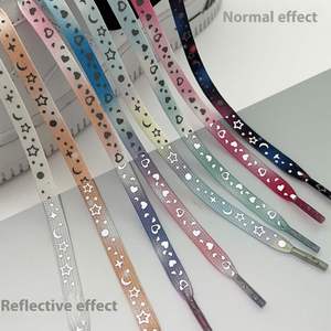 Cordones reflectantes de moda para zapatillas AF1, cordones de repuesto, cuerdas reflectantes, cordones planos para zapatos, cordones personalizados con estampado. - Product Image 2