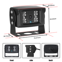Sistema de cámara de visión trasera HD para coche, pantalla IPS de 7 pulgadas, marcha atrás, autobús escolar, camión, resistente
