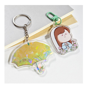 High Quality Transparent Acrylic Round <b>Keychain</b> <b>Custom</b> Logo Business & Hotel Target Cute Promotional Blank <b>Keychain</b> - Product Image 6