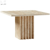 Salon italien Mesa De Centro Couchtisch Ensemble de table d'appoint moderne Table basse en marbre travertin en pierre naturelle personnalisable