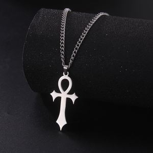 Collar con <span class=keywords><strong>Cruz</strong></span> Ankh <span class=keywords><strong>Egipcia</strong></span> Antigua de Acero Inoxidable Myshape, <span class=keywords><strong>Amuleto</strong></span> de Protección y Vida para Mujeres y Hombres, Joyería Africana - Product Image 4