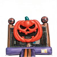 Château gonflable pour enfants sur le thème de la citrouille d'Halloween, marque DST, design effrayant, matériau PVC, respectueux de l'environnement, 4x4x4m, qualité commerciale