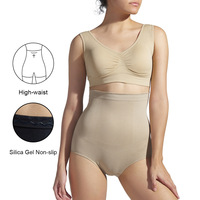 Culotte gainante taille haute sans couture, respirante, effet ventre plat, rehausseur de fesses, string, Fajas, grande taille, pour femme, amincissante