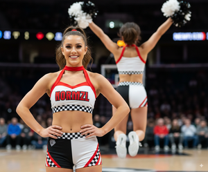 Cổ vũ tùy chỉnh đồng phục cô gái AB Rhinestone khiêu vũ thực hành mặc áo ngực thể thao và quần short cổ vũ đào tạo mặc - Product Image 3