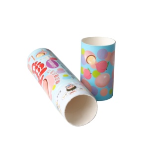 Custom Plain Circle Packaging Small Round Cardboard Paper box Candy snacks Chocolate Boxes