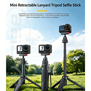 Perche à selfie extensible de 40 cm, trépied portable pour vlog, compatible avec DJI Osmo Nano/Action 6/5Pro/4/3 Insta 360 <span class=keywords><strong>X5</strong></span> Ace <span class=keywords><strong>Pro</strong></span> 2 - Product Image 2
