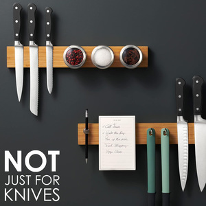 Magnetic Knife Holder Wooden Wall Mounted <b>Kitchen</b> Knife <b>Rack</b> Minimalist Design Eco Friendly Storage Solution For Knife - Product Image 3