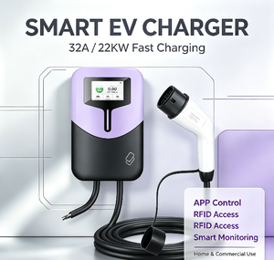 Chargeur mural pour véhicule électrique de type 2 européen en gros, 22 kW 32 A, borne de recharge murale pour VE, logo personnalisable, service OEM - Product Image 1