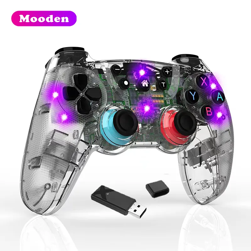 L CM-615 transparentes Design kabelloser BT-Spielpad-Controller für NS Android PC P3 Joystics Spielcontroller