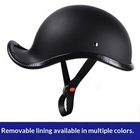 Casque de moto vintage en ABS, demi-casque unisexe pour scooter/vélo électrique, design rabattable, saison printemps/été
