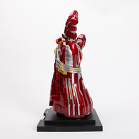 Ornement décoratif à LED avec pierres précieuses rouges, accessoire de cosplay inspiré du cinéma, statue de collection en gros