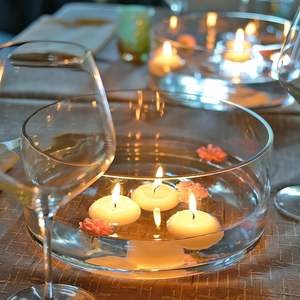 Bougies flottantes Oshine de 2 pouces, longue durée de combustion, sans parfum, en cire, pour mini-bols d'eau, cadeaux de mariage, centres de table - Product Image 3