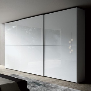 Placage de bois laqué ACE Design moderne à portes coulissantes Chambre à coucher Armoire modulaire avec armoires de rangement - Product Image 4