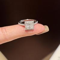 Bague élégante à sertissage solitaire en argent sterling 925 avec moissanite, bague classique