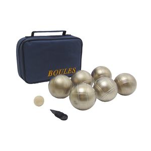 Ensemble de <span class=keywords><strong>pétanque</strong></span> ZQURE sablée argentée et jaune avec jeu de boules de bocce 6 pièces, logo personnalisé et <span class=keywords><strong>sac</strong></span> de <span class=keywords><strong>pétanque</strong></span> (acier Q159) pour usage extérieur - Product Image 4
