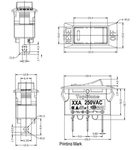<span class=keywords><strong>Disjoncteur</strong></span> à bascule à lumière bleue <span class=keywords><strong>16A</strong></span> 250V avec capacité de coupure 10ka Boîtier noir - Product Image 6
