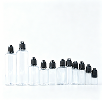 Flacon vide compressible pour huile capillaire 5ml 10ml 15ml 30ml 60ml 100ml 120ml en plastique PET Boston rond avec bouchon à vis