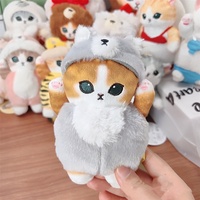 Boneka Hewan Lucu Bergaya Jepang, Hiu Bermata Besar yang Berubah Menjadi Kelinci, Serigala Abu-abu, Beruang Cokelat, Beruang Putih, Liontin Hiasan, Mainan Boneka