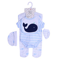 Nouvel Ensemble Pyjama Bébé en Coton Chaud avec Broderie Animale, Lot de Grenouillères et Vêtements pour Nouveau-Né