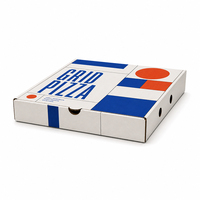 Caja de Pizza Corrugada Ecológica al por Mayor, Contenedor de Alimentos de Papel Grueso con Logotipo Personalizado para Restaurantes y Comida para Llevar