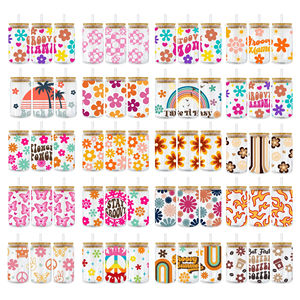 Vinilos Adhesivos Personalizados UV al por Mayor para Vasos de Plástico y Metal de 16oz y 20oz con Acabado Suave para Halloween, Diseños de Hierba - Product Image 2