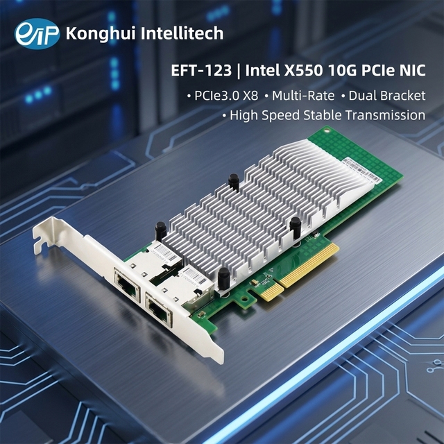 Eip EFT-123 Internal Industrial Intel X550 10Gbps PCI Express 3.0 X8 Server Network Card Storage Adapter in Stock