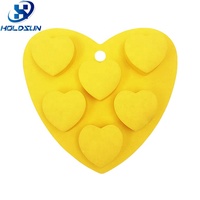 Moule à glaçons en silicone souple de qualité alimentaire, forme cœur, couleur personnalisable, facile à démouler, pour chocolat et bonbons, compatible four et congélateur