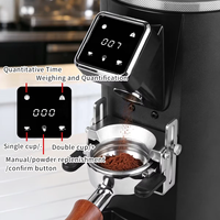 Moulin à café automatique professionnel avec mode de pesage de précision 0,1g et mode de minuterie, meule plate de 64mm pour expresso, idéal pour cafés et hôtels - Vente en gros