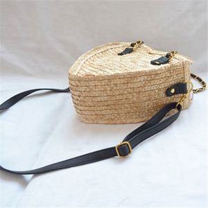 Bolso de Paja con Forma de Corazón para Mujer Joven, para el Festival de San Valentín, Vestido de Playa - Product Image 4