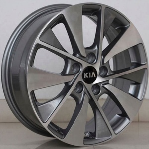 Almacenado para KIA 17*6,5 18*7,0 listo para enviar ruedas de aleación negras molidas 5X114.3 para coche Yulia - Product Image 2