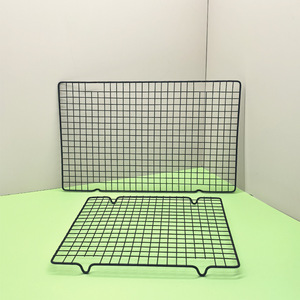 Black Carbon Steel <b>Cooling</b> <b>Rack</b> Rectangle With Feet Heat Resistant <b>Baking</b> Cake Tools 2 Pieces - Product Image 1