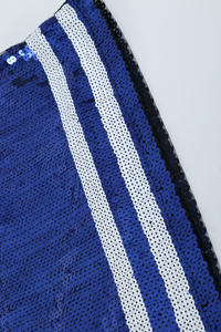 Vintage Texans Día del Juego Fútbol Personalizado O-cuello Botón Logos Delanteros Sólido Gasa Mini Lentejuelas Jersey <span class=keywords><strong>Vestido</strong></span> Casual - Product Image 5