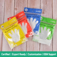 Gants jetables en PE pour barbecue et écrevisses, extra longs, imperméables, pour la restauration, gants de cuisine en plastique robustes, vente en gros