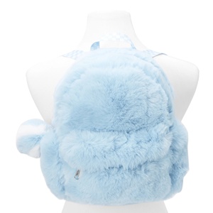Mochila de Peluche Azul Claro, Mochila Suave para Niños, Mochila Infantil Personalizada, Mochilas de Peluche para Niños Pequeños - Product Image 3