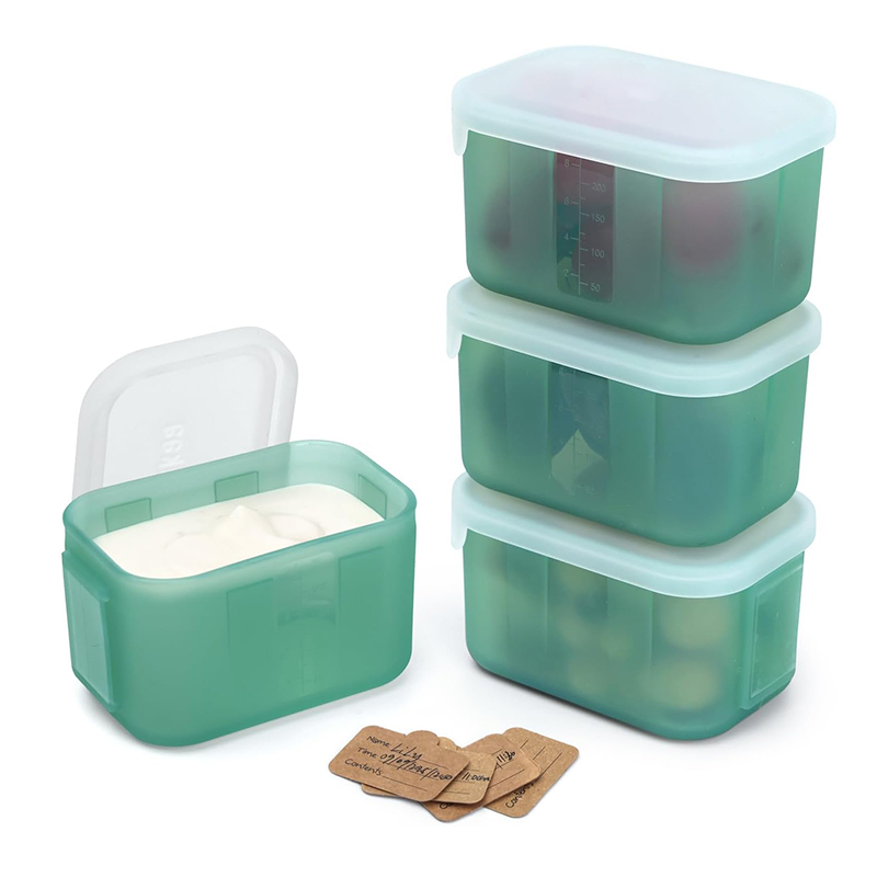 New 2026 Custom Meal Prep Silicone Jars With Lid, Custom Silicone Food Containers with Airtight Lids