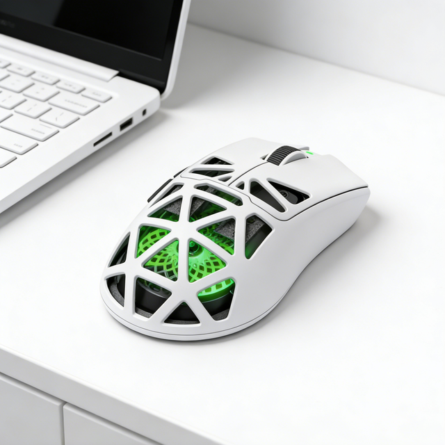 Keywin New V3 Lightweight Perforated 6-Button Ergonomic Support Photoelectric Tracking Mouse for Tri-Mode Gaming E-sports RGB