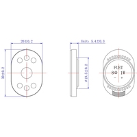 Altavoz de Vibración 3020, 8 Ohmios, 1W, 30*20MM, Marco Ovalado, Punto de Vibración, Frecuencia 175Hz, Tipo Delgado 5.4MM, para Teléfono Móvil